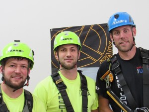 Level II Technician Jake with two former students, Michael and Joey   